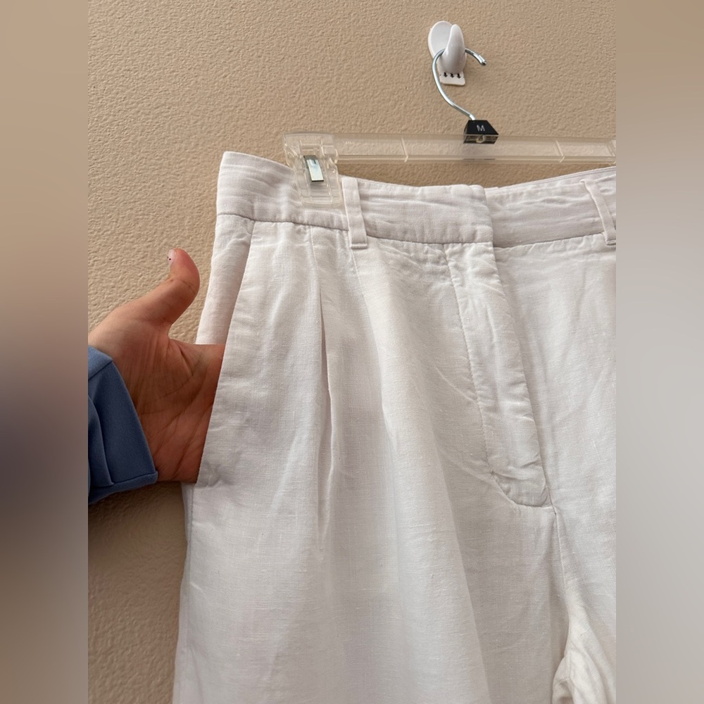 Aritzia The Effortless 100% Linen Pants/Trousers in White - Size 8 - Picture 6 of 10